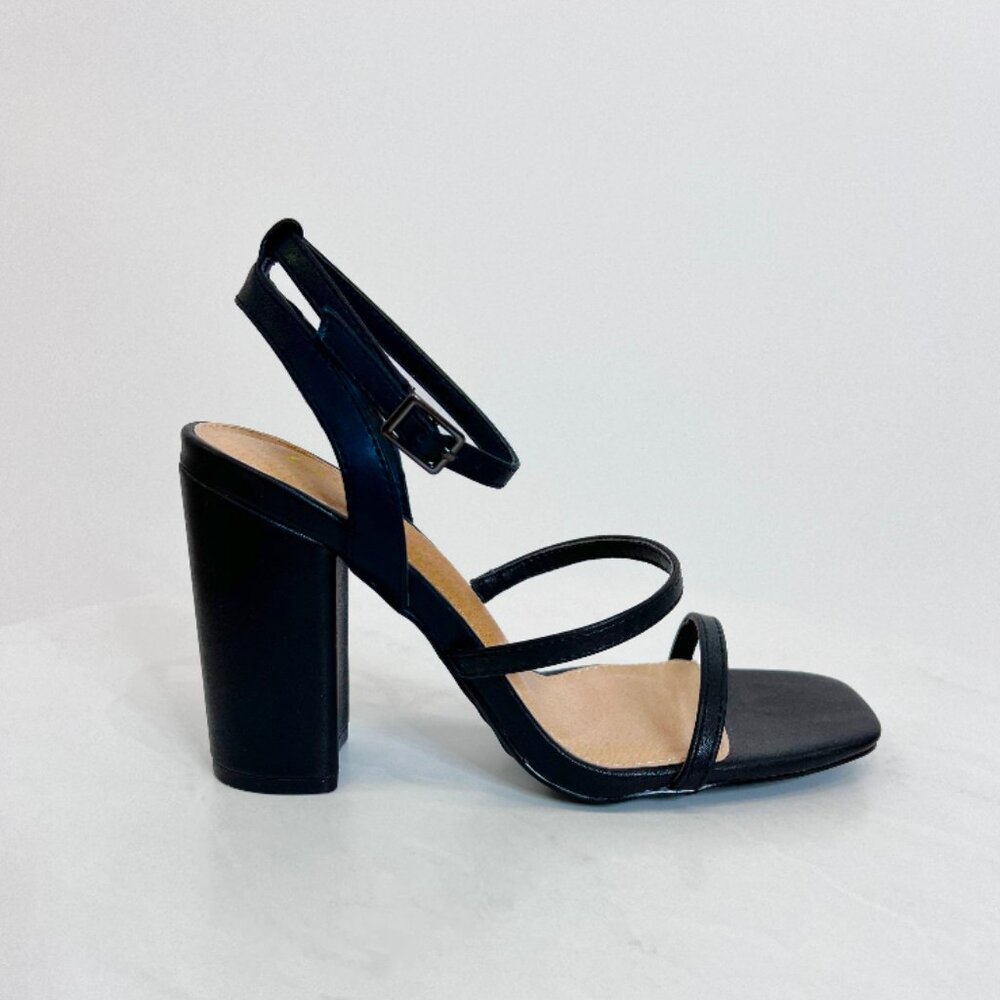 Olivia James Black Block Heel